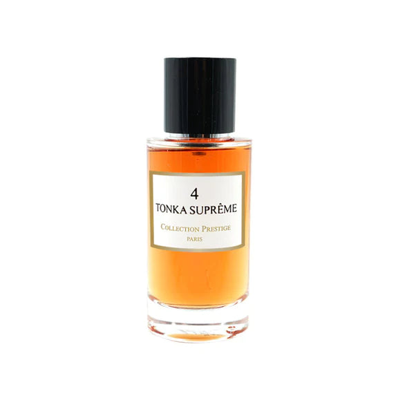 N°4 Tonka Suprême – parfumflacon op witte achtergrond