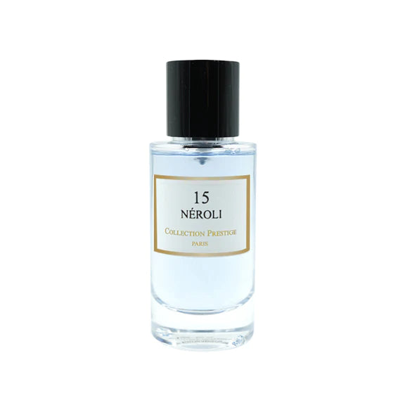 N°15 Neroli – parfumflacon op witte achtergrond