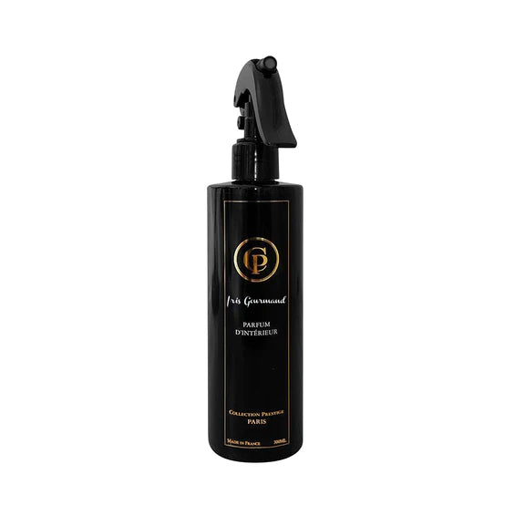 Iris Gourmand – roomspray 300 ml, zwarte flacon met spraykop
