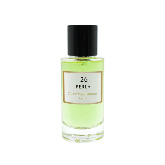 N°26 Perla – parfumflacon op witte achtergrond