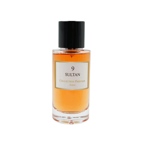 N°9 Sultan – parfumflacon op witte achtergrond