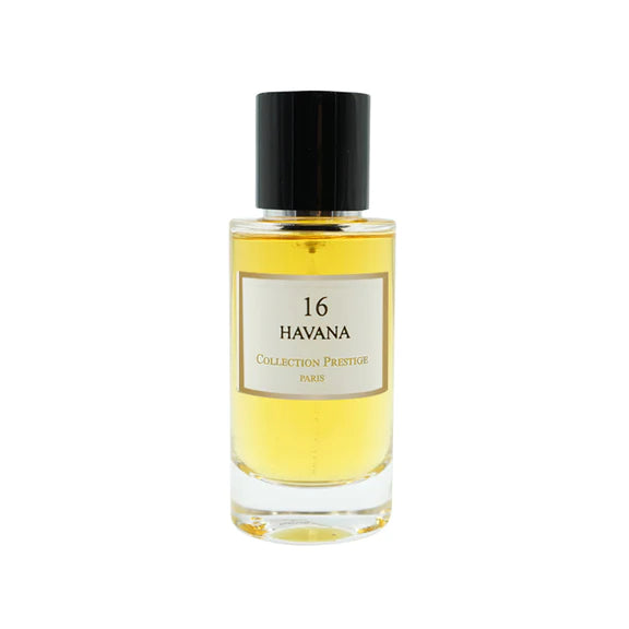 N°16 Havana – parfumflacon op witte achtergrond