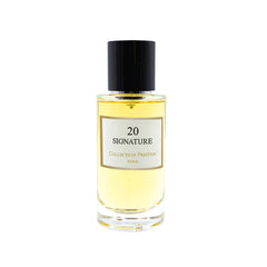 N°20 Signature – parfumflacon op witte achtergrond